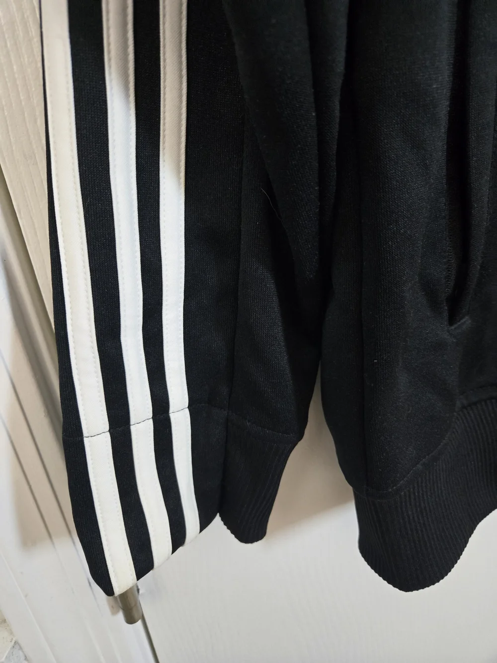 Adidas Men’s Squad ID Track Sport ID Bomber Jacket Black 3-Stripe Fits Large